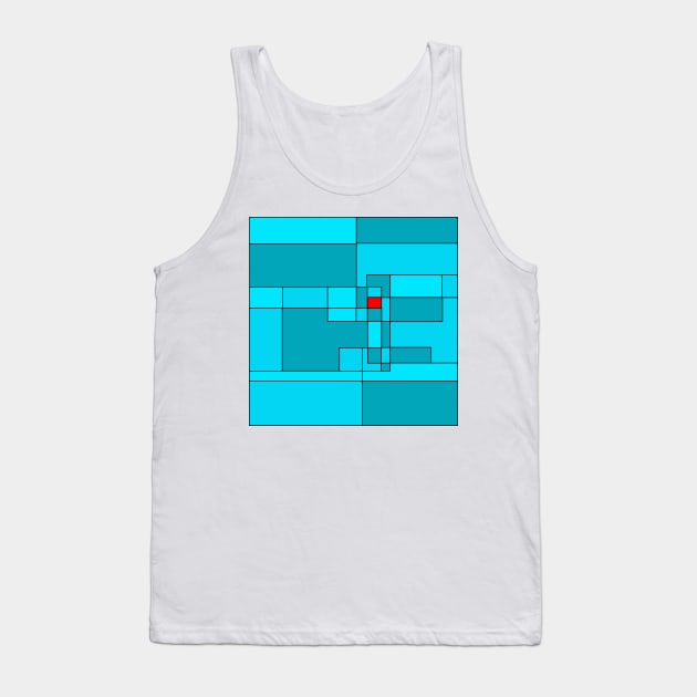 Graphic with color of the year 2021, aqua Tank Top by robelf